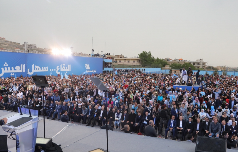 مجدل عنجر في اضخم مهرجان انتخابي للرئيس الحريري 