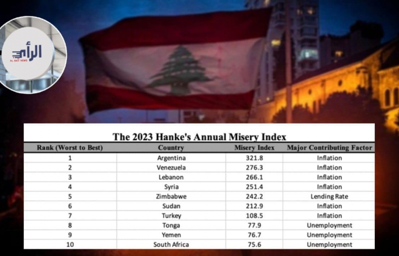 قائمة الدول الأكثر بؤساً.. ولبنان يتصدّرها!