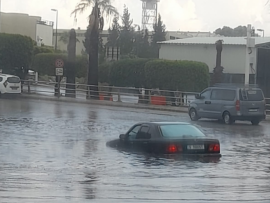 بالفيديو.. مطار رفيق الحريري الدولي يغرق بالمياه