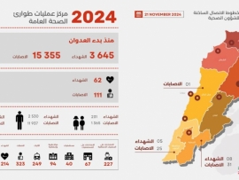 حصيلة جديدة لضحايا العدوان الإسرائيلي على  لبنان